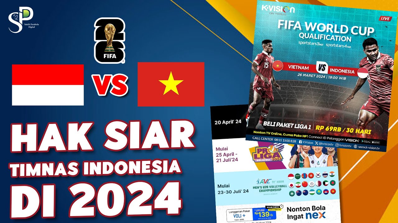 Nonton Streaming Vietnam VS Indonesia di Parabola dan TV Digital