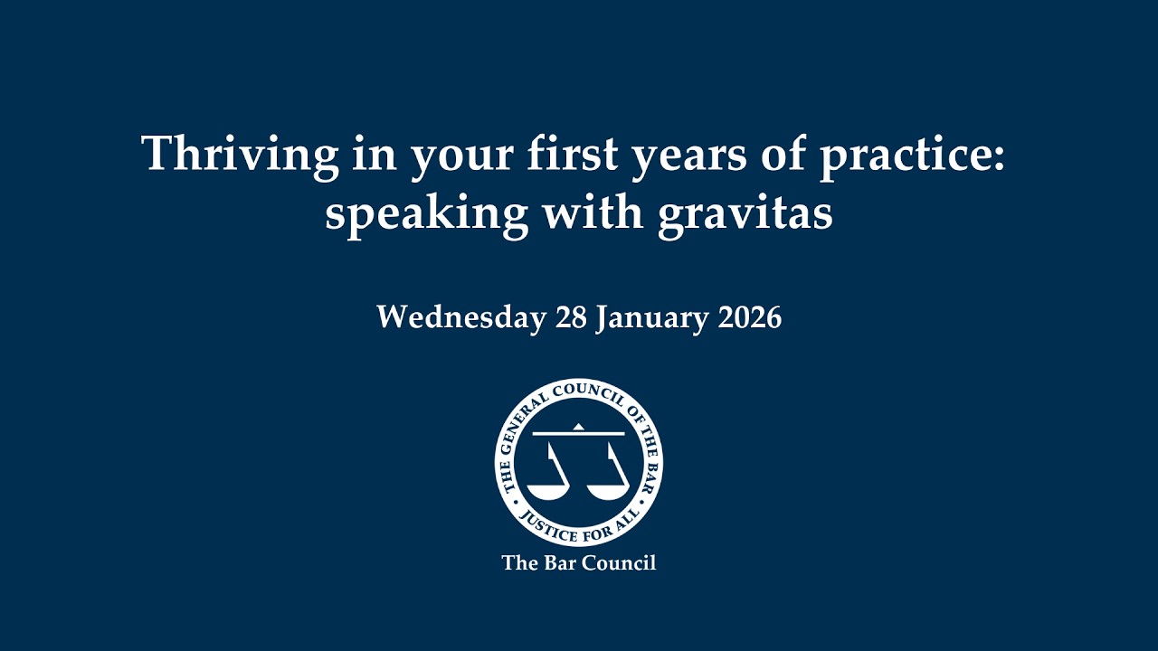 Thriving in your first years of practice: speaking with gravitas