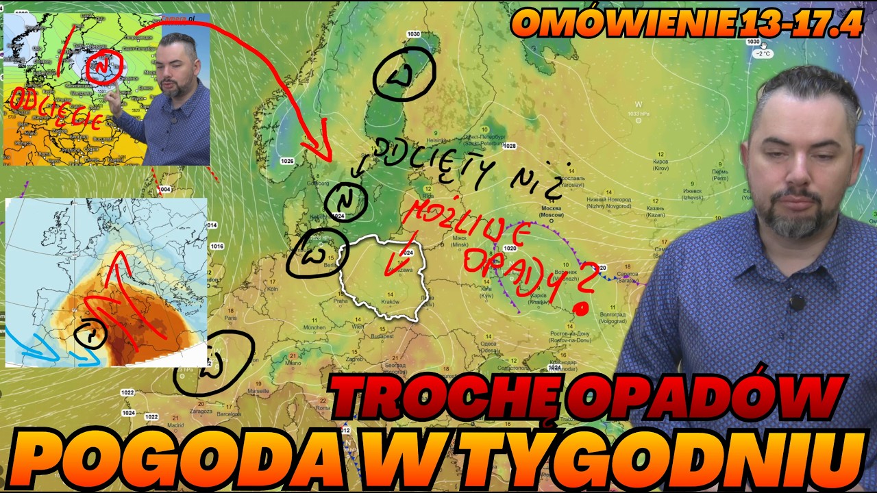 Odcięty niż nad Morzem Bałtyckim. Wzrost dynamiki w połowie tygodnia. Więcej chmur i opady lokalne