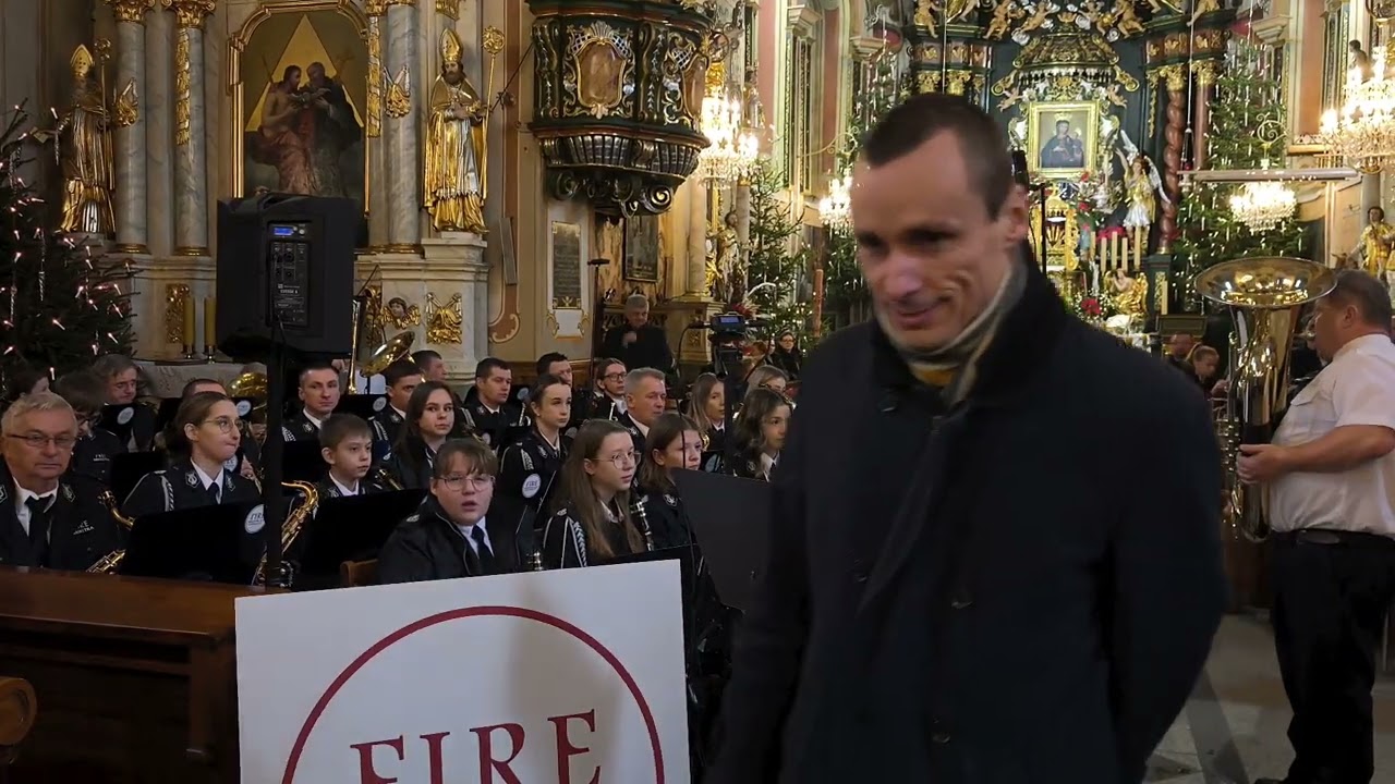 Koncert noworoczny FIRE Orkiestra Dęta OSP Rychwałdek w Bazylice Mniejszej w Rychwałdzie.