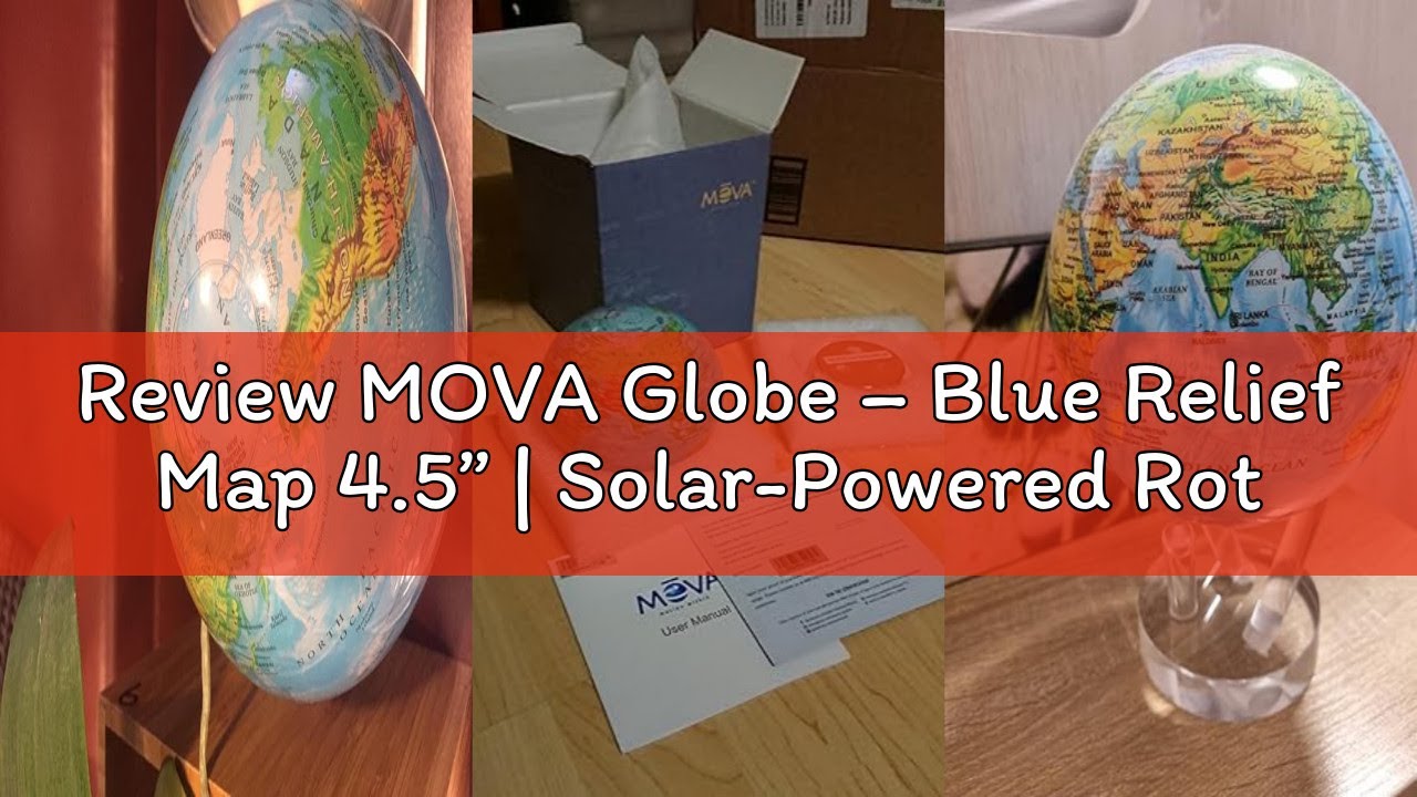 Review MOVA Globe – Blue Relief Map 4.5” | Solar-Powered Rotating World Globe with Terrain Detail |