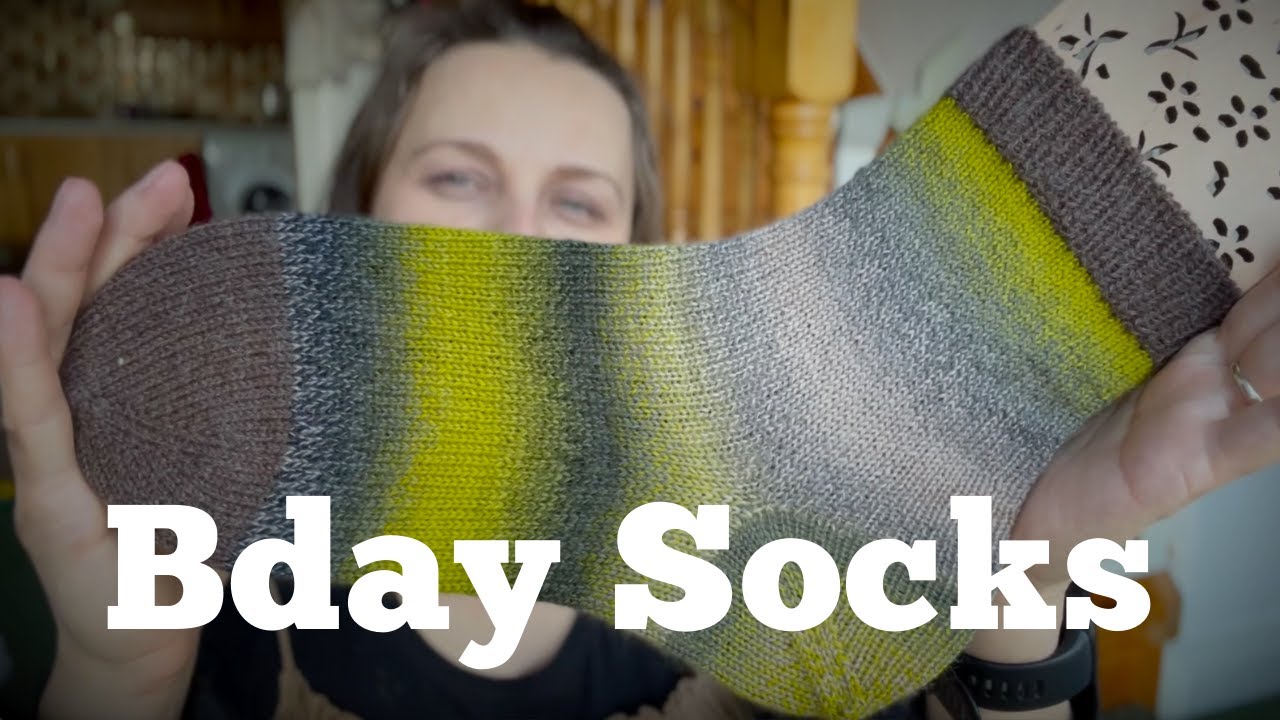 Birthday hand knit socks for Seb // Schoppel yarn gifted by Woolpedia