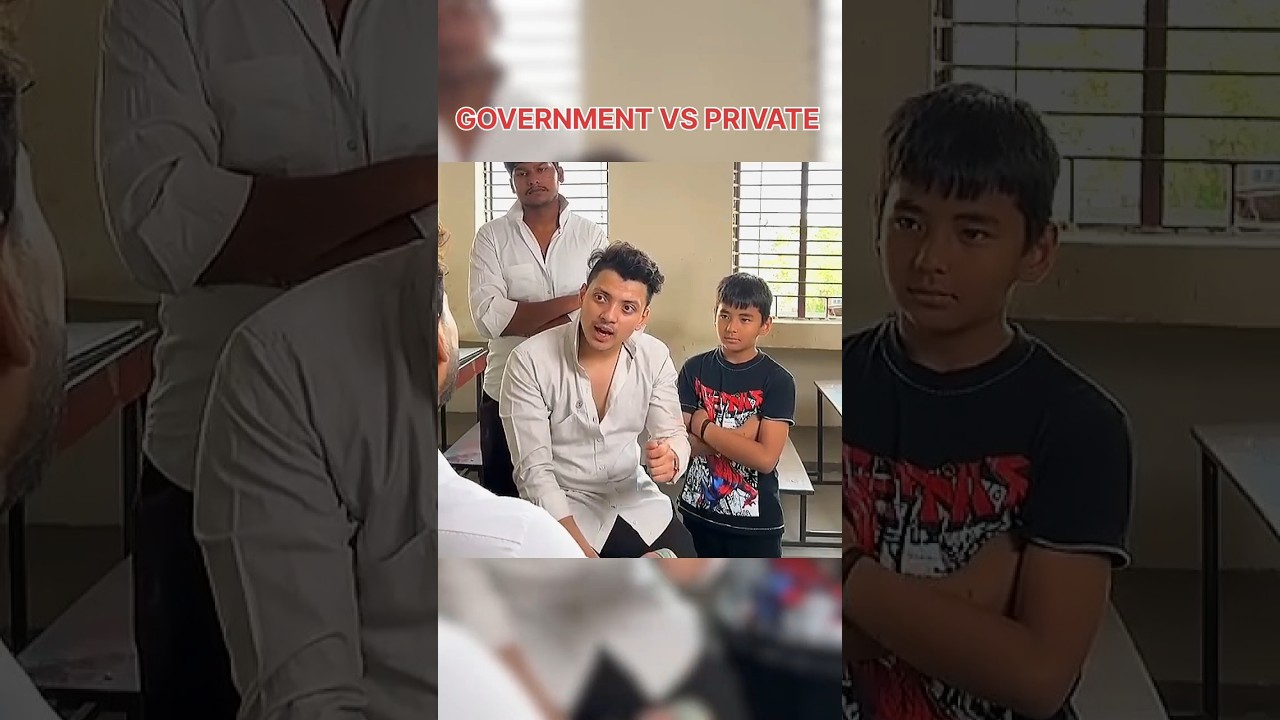 Government school vs Private school 😎 |Chetan Backbencher| #sigma​ #school #debate​ #memes​ #shorts​