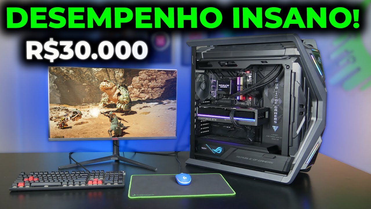 TESTANDO O PC GAMER DE R$30.000 EM JOGOS, 4K NO ULTRA COM DLSS! UM SONHO...