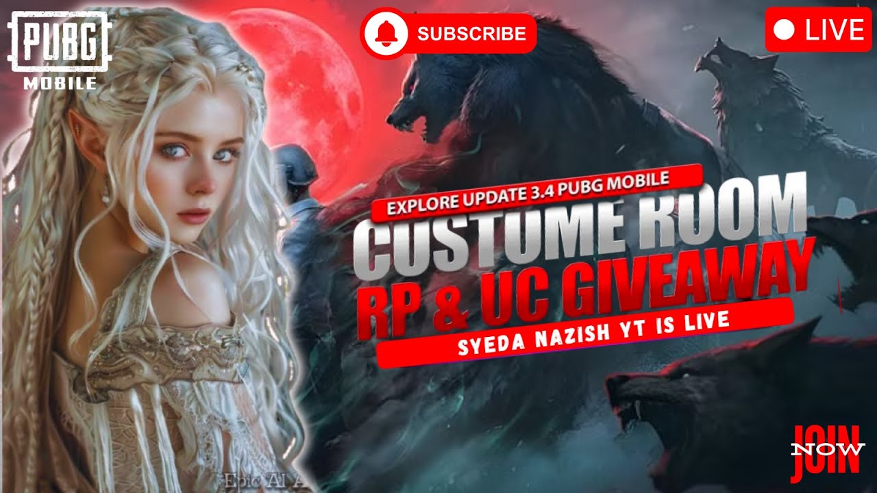 RP & UC GIVEAWAY | PUBGM 3.4 UPDATE CUSTOM ROOMS LIVE ♥️ #pubgmobile