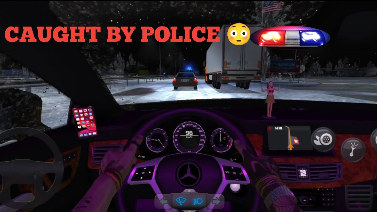 Caught by police while Driving Mercedes in truck simulator ultimate gameplay #TruckSimulator