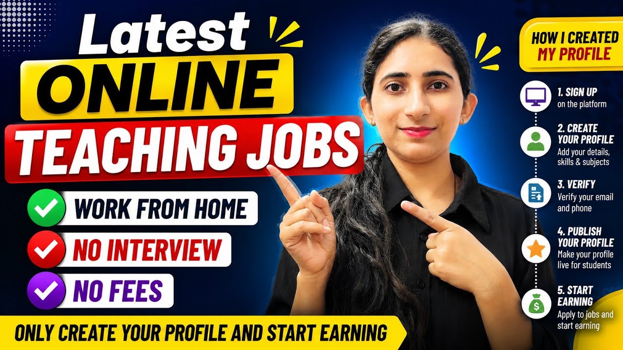 Latest Online teaching jobs🔥 || All subjects || No interview 🔥