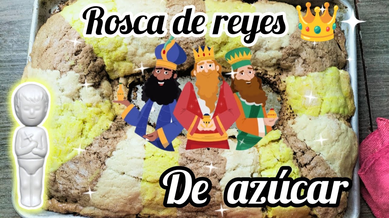 Rosca de reyes con costra de azúcar