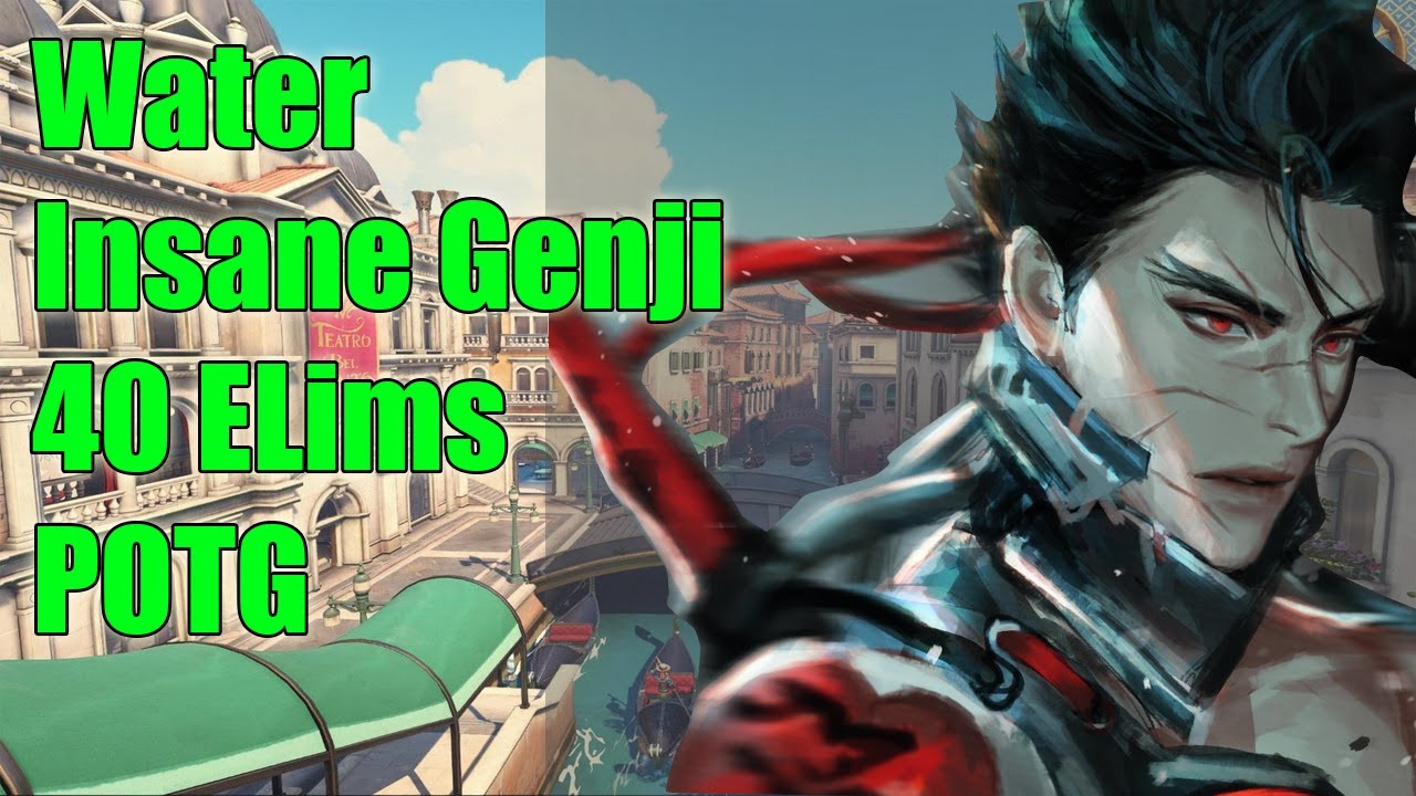 Water Insane Genji Gameplay 40 Elims POTG - Grand Master Overwatch Seaosn 20