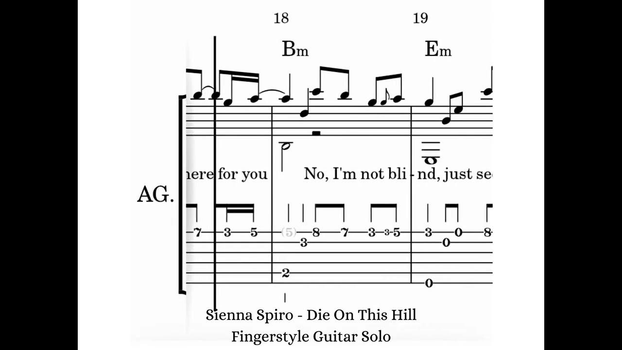Sienna Spiro - Die On This Hill | Fingerstyle Guitar Solo Music