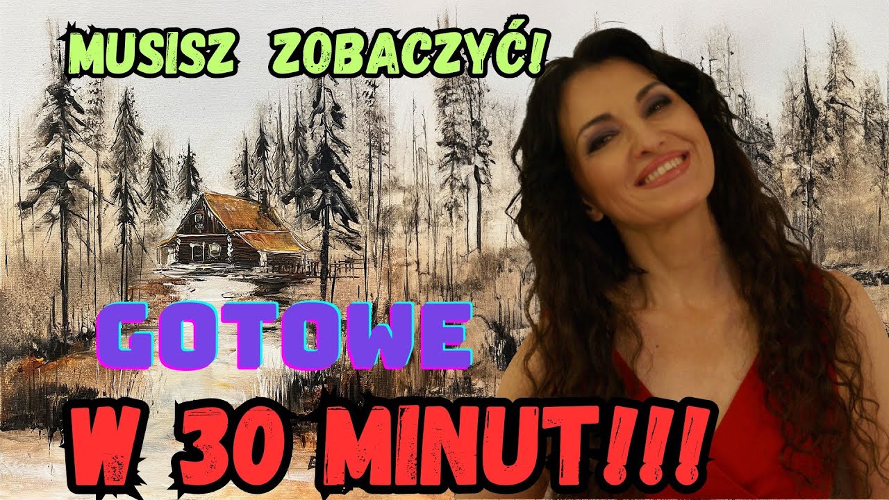 Górski pejzaż namalowany w trzydziści minut !