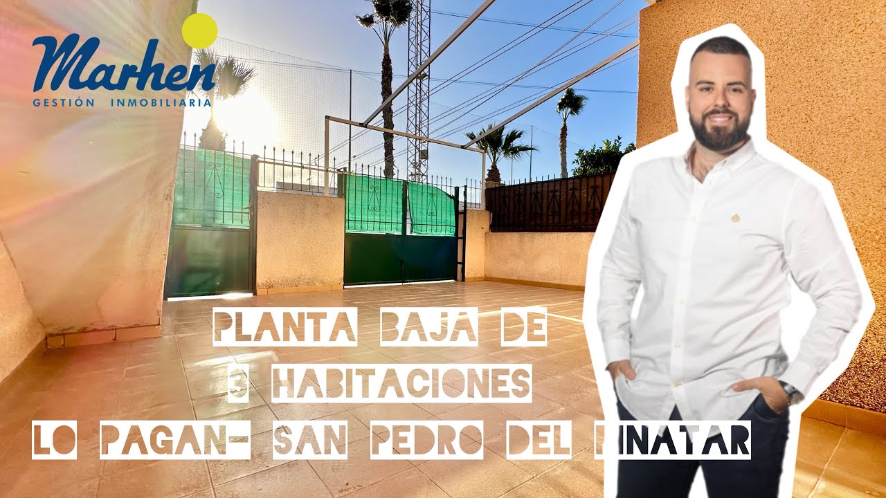 Planta baja de 3 habitaciones al precio de 2 en Lo Pagán, San Pedro del Pinatar con terraza