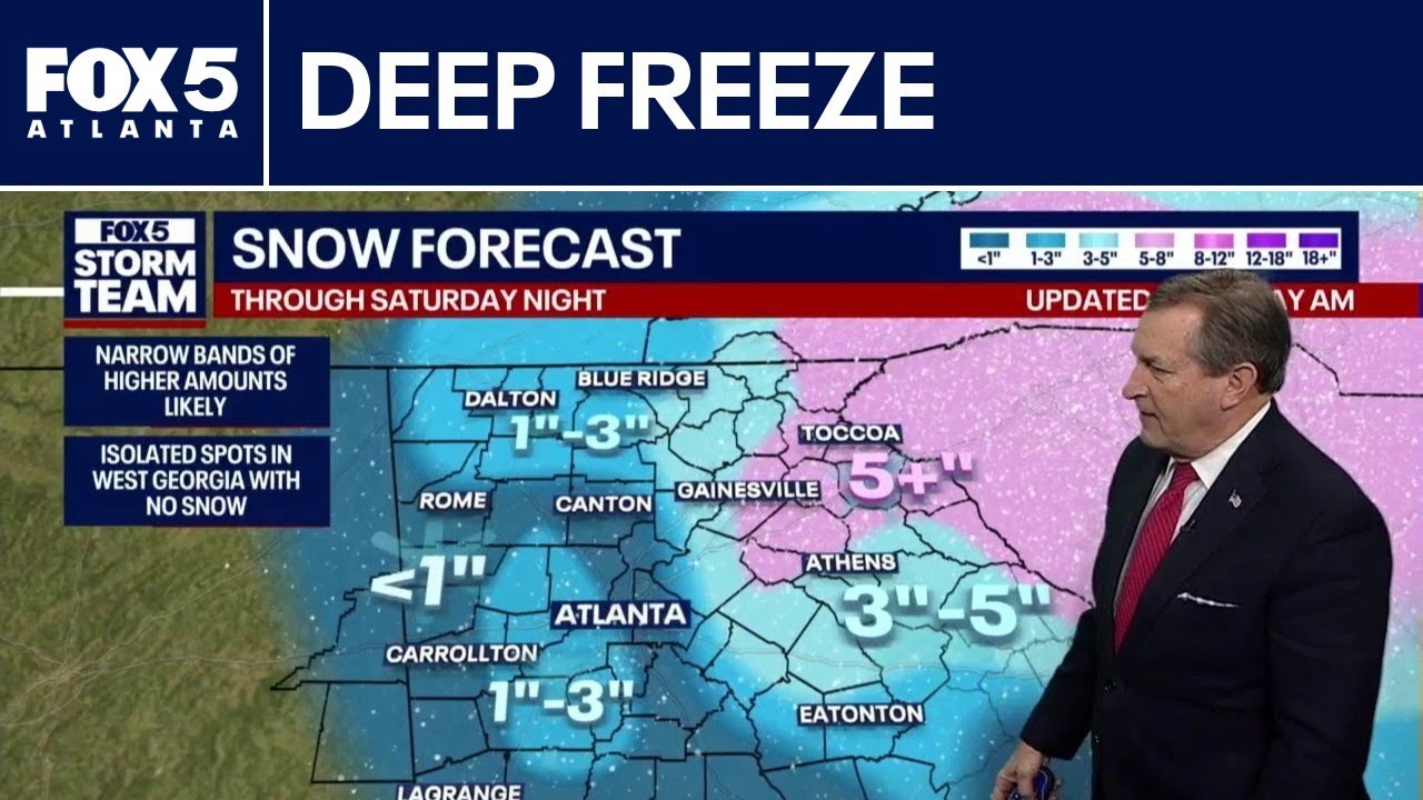 Georgia sees snow; deep freeze sets in