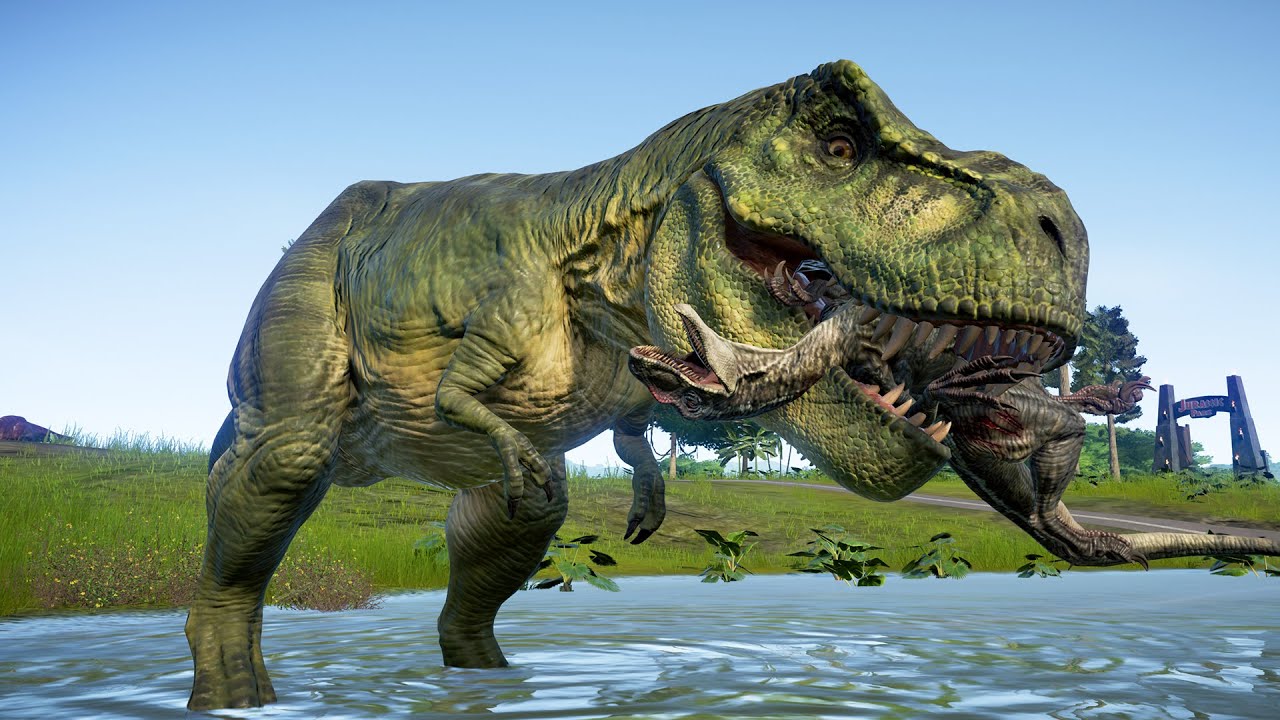 T-REX,I-REX,INDORAPTOR THE HUNT VELOCIRAPTOR,NIGERSAURUS,HOMALOCEPHALE & DRYOSAURUS - JURASSIC PARK