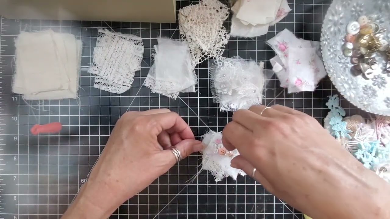 Part 1: Making Lace/Fabric Cluster or Flowers.