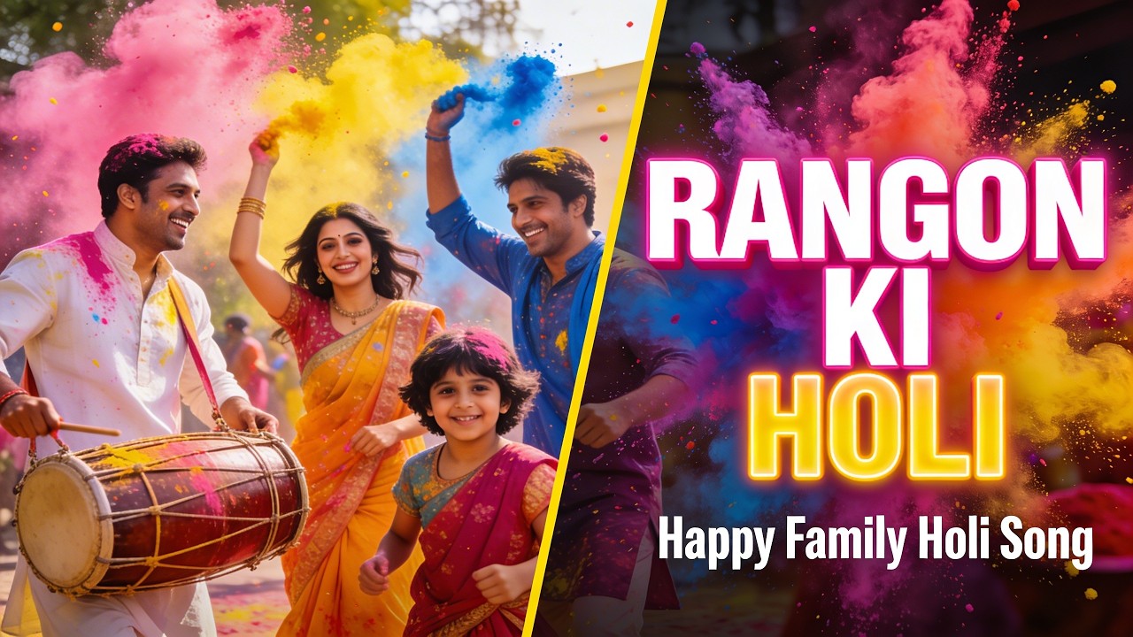 Rangon Ki Holi 🌸  Happy Holi Song 2026  Family Holi Celebration Song