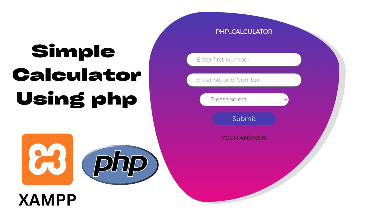 How make simple calculator using php?