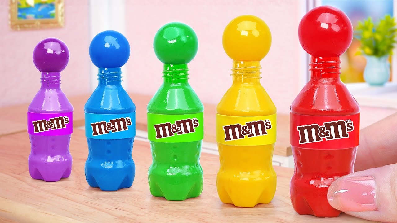Amazing M&M Chocolate Cake🍫How To Make Miniature Rainbow Chocolate Bottle Cake & Jelly 🌈Mini Cakes