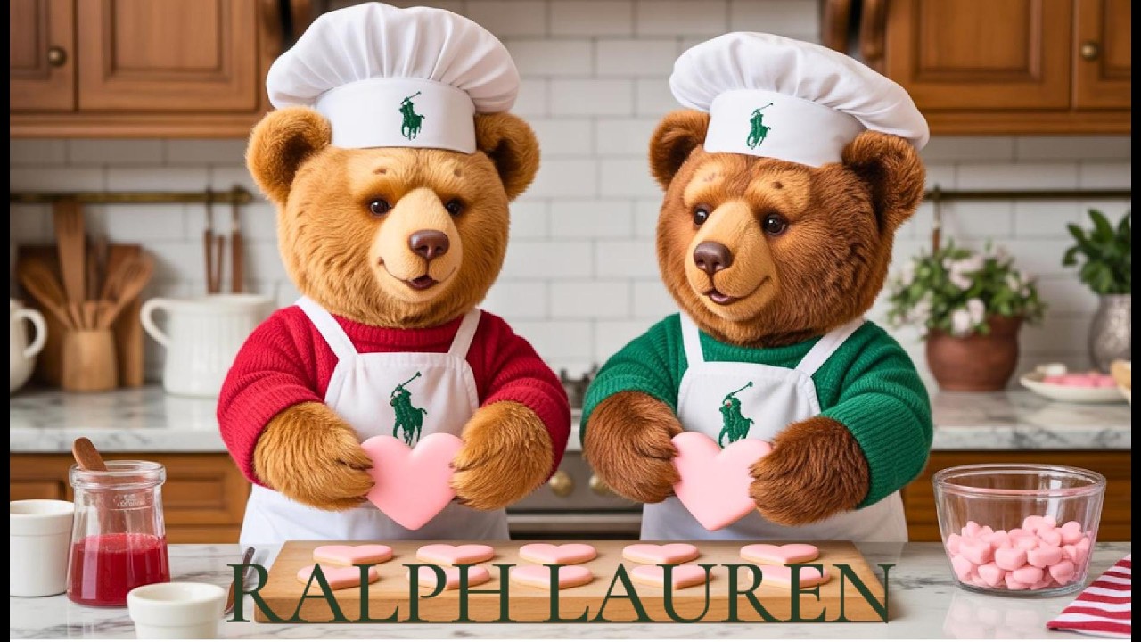 Ralph Lauren Polo Bear Valentine’s Day Ambience 🧸🍪 Cozy Cookie Baking  for Relaxing & Study Vibes