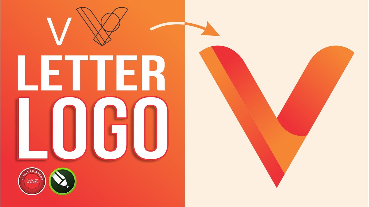 Logo Design in CorelDraw How to Make Letter v Logo - Graphic Design Tutorial for Experts & Beginners