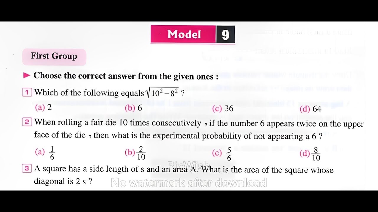 Final Revision - Prep 1 حل نماذج المعاصر Model 9
