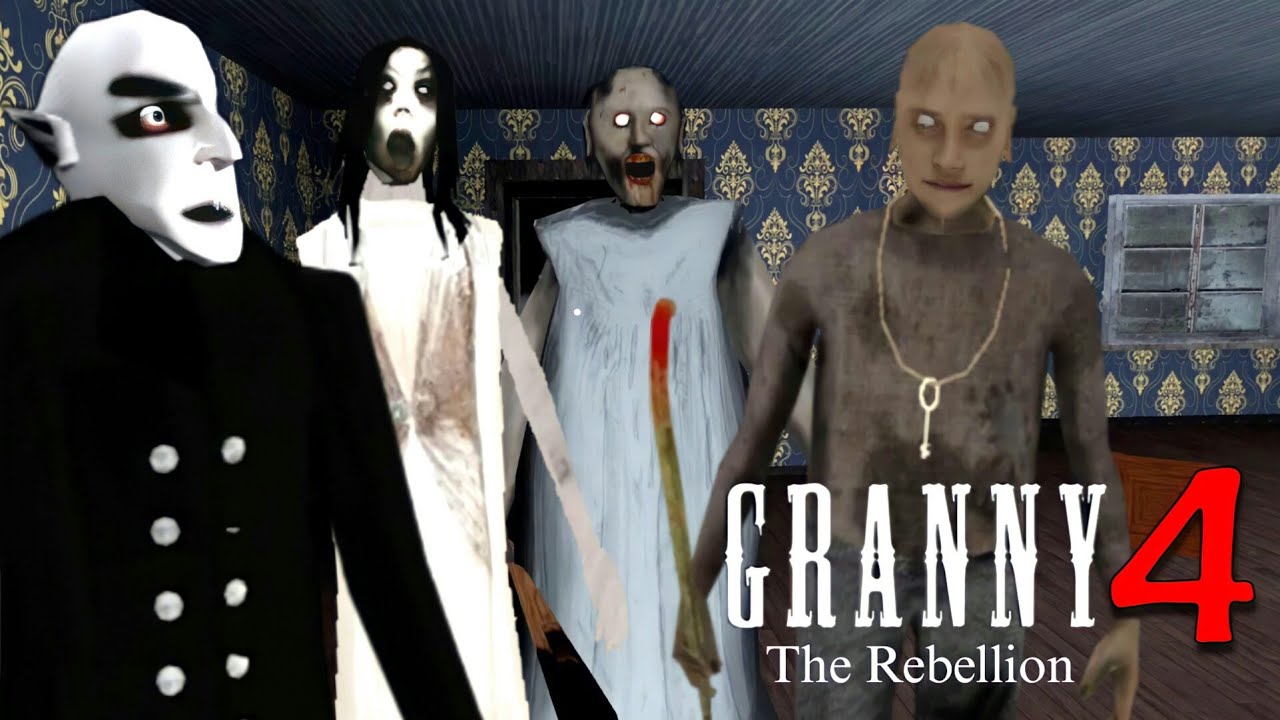 4 vs 1 Woy!!! GRANNY 4: The Rebellion Fangame