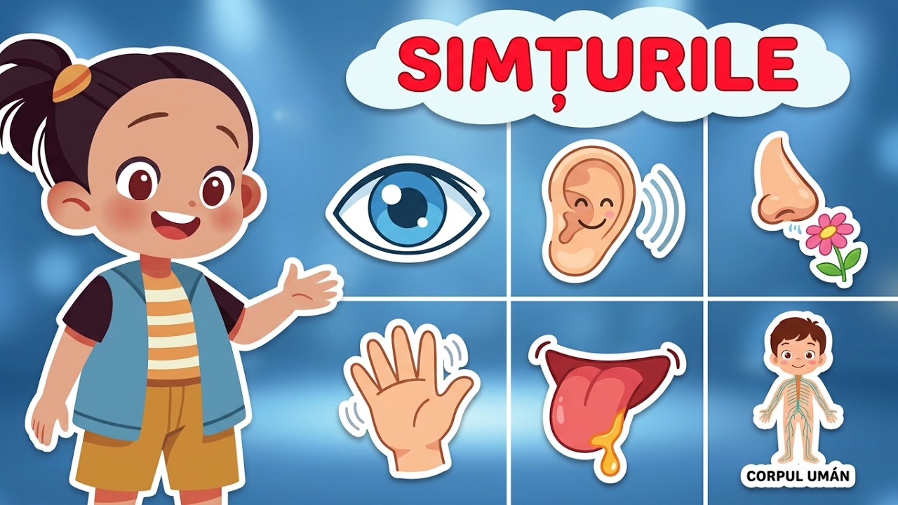 &Icirc;nvață PĂRȚILE CORPULUI și Organele de Simț pentru Copii |  &Icirc;nvață cu Roxi