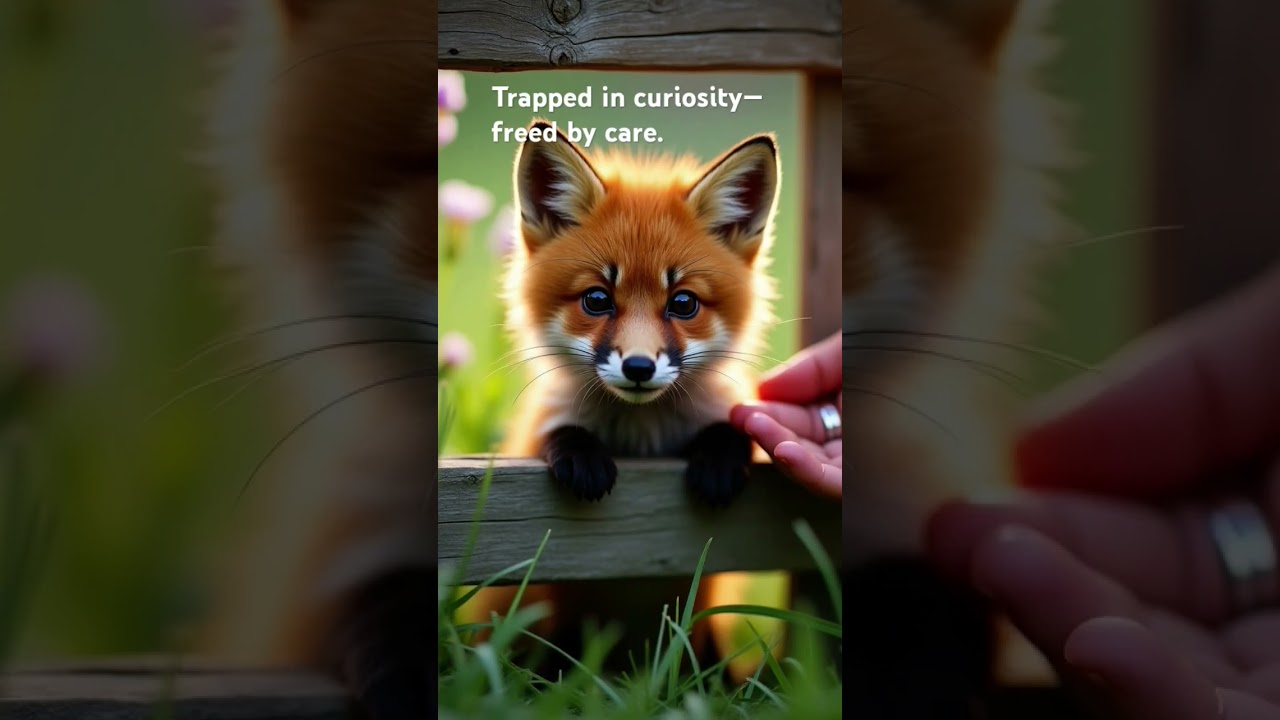 Fox Cub Stuck in Fence Saved! #PawTales #FoxRescue