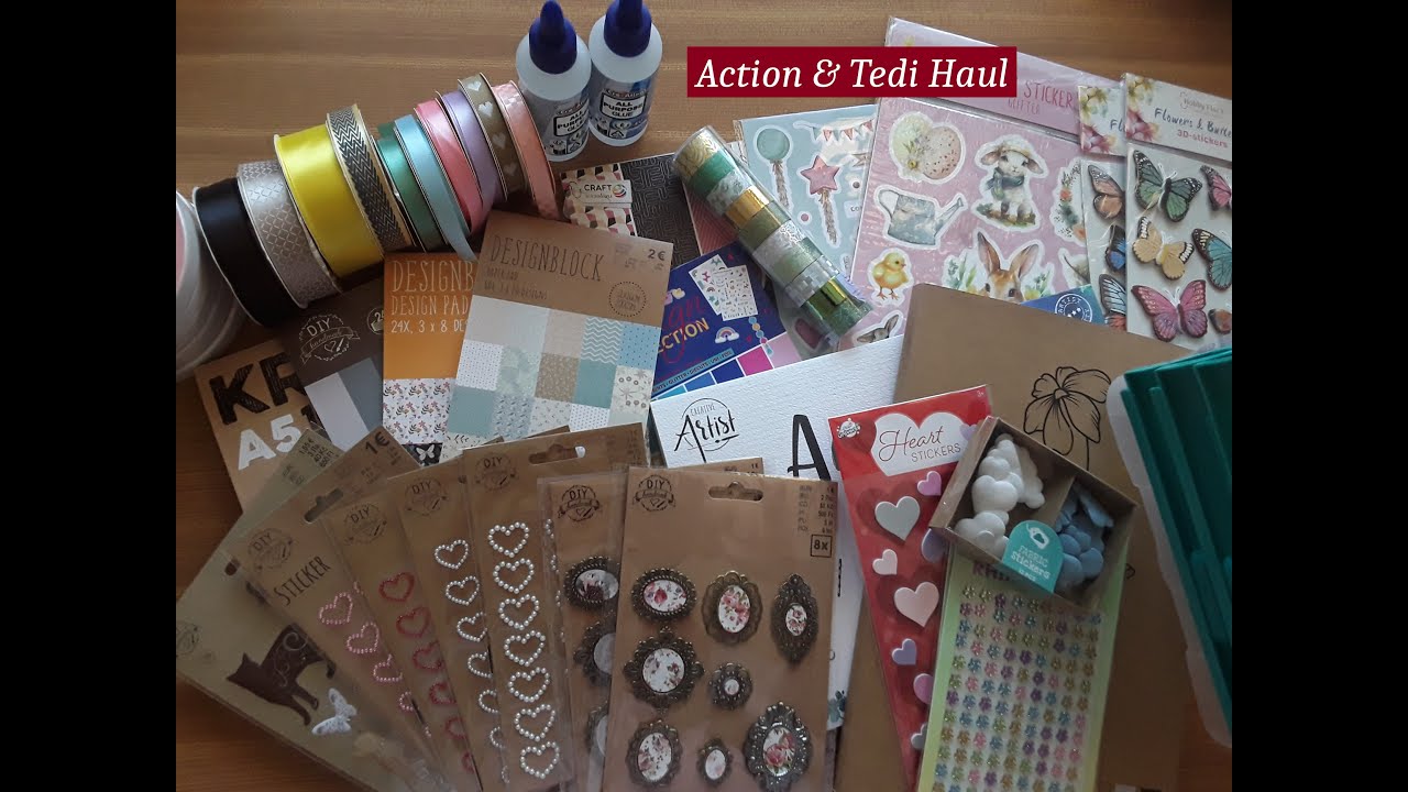 Action & Tedi Haul | Ribbon Bänder, Sticker, Blöcke und einiges mehr