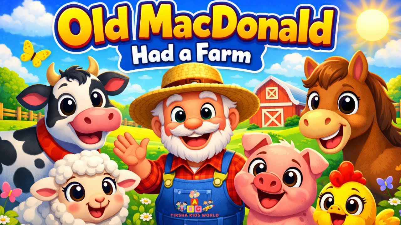Old MacDonald Had A Farm | Kids Nursery Rhyme Song|