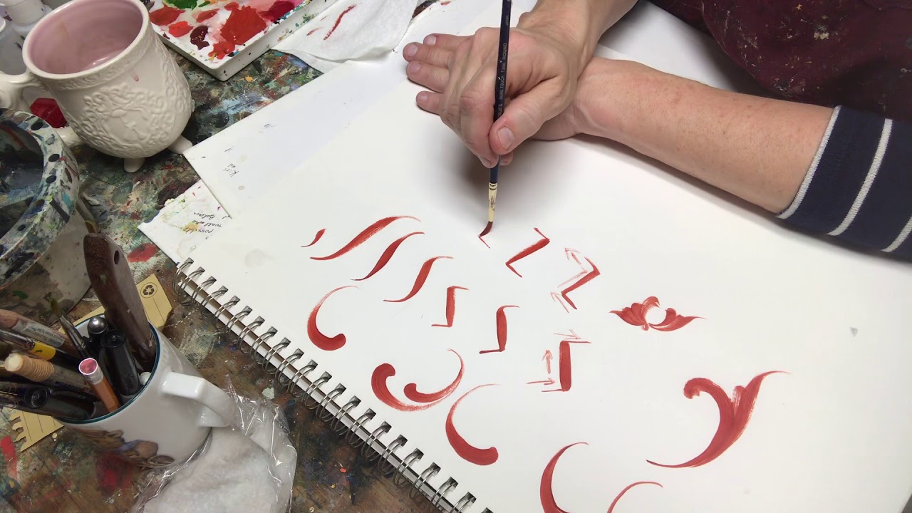 S-Stroke Rosemaling Demonstration -Lise Lorentzen - unintentional ASMR