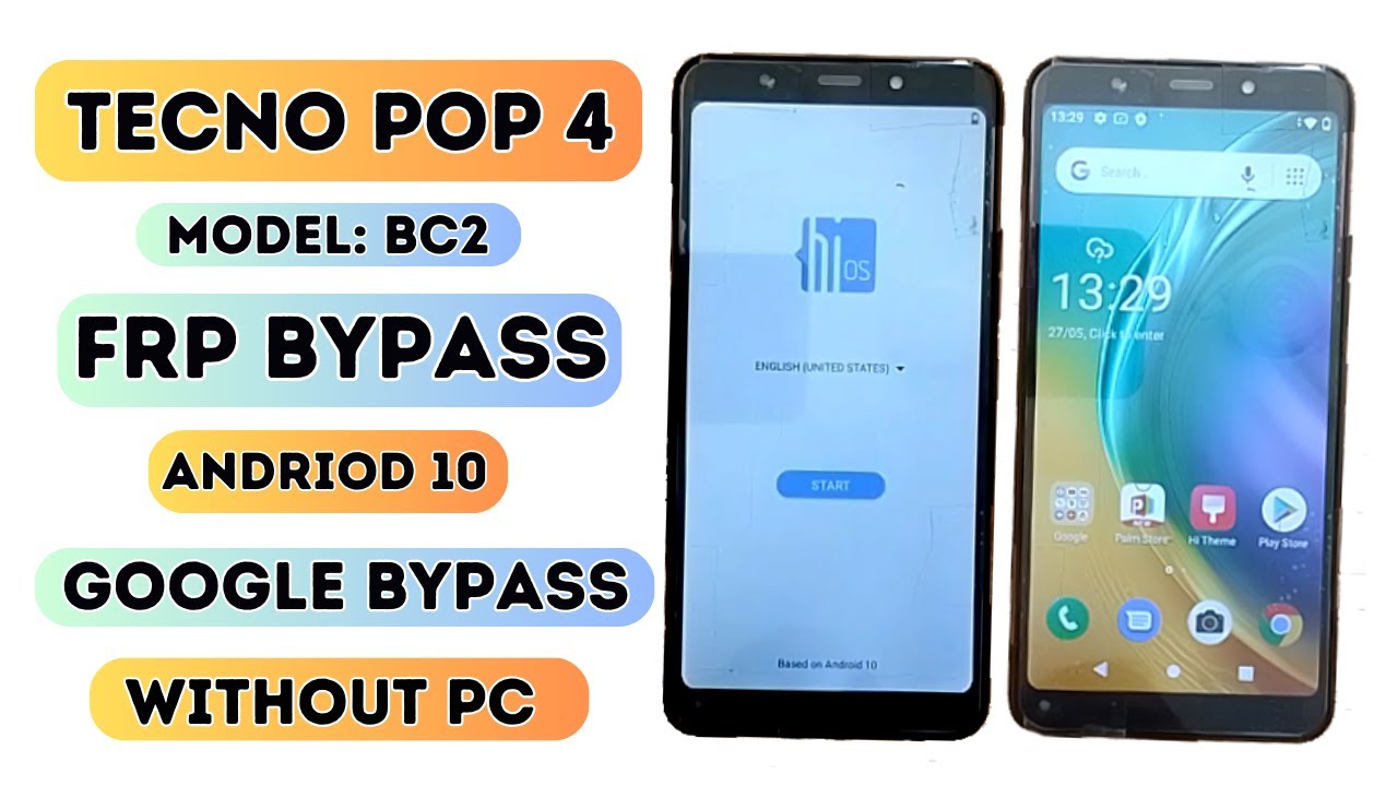 Tecno Pop 4 Frp bypass Android 10 || Tecno Pop 4 (BC2) Google account bypass without PC