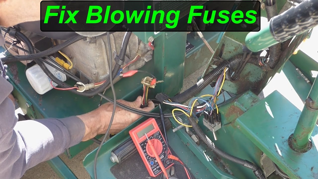 How to Find and FIX a WIRING Short on a Riding Lawn Mower - Blowing Fuses