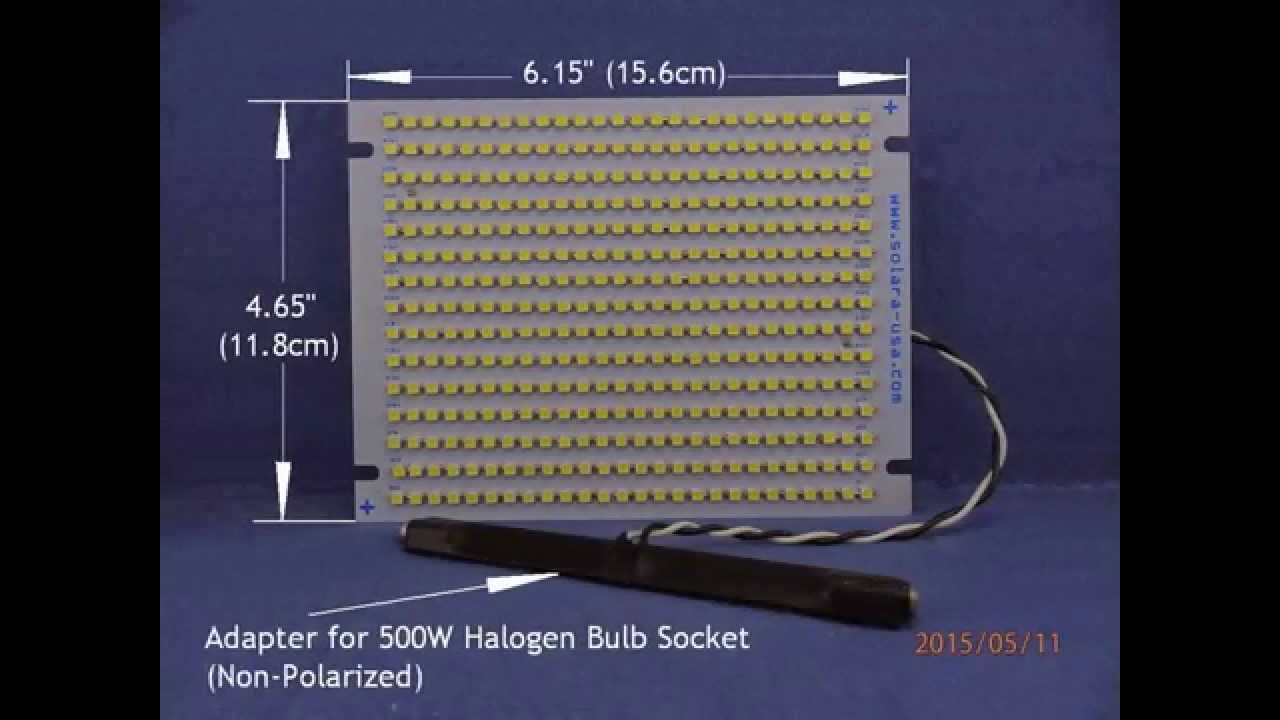 3000-Lumen 15-Watt LED panel for 500W Halogen Fixtures