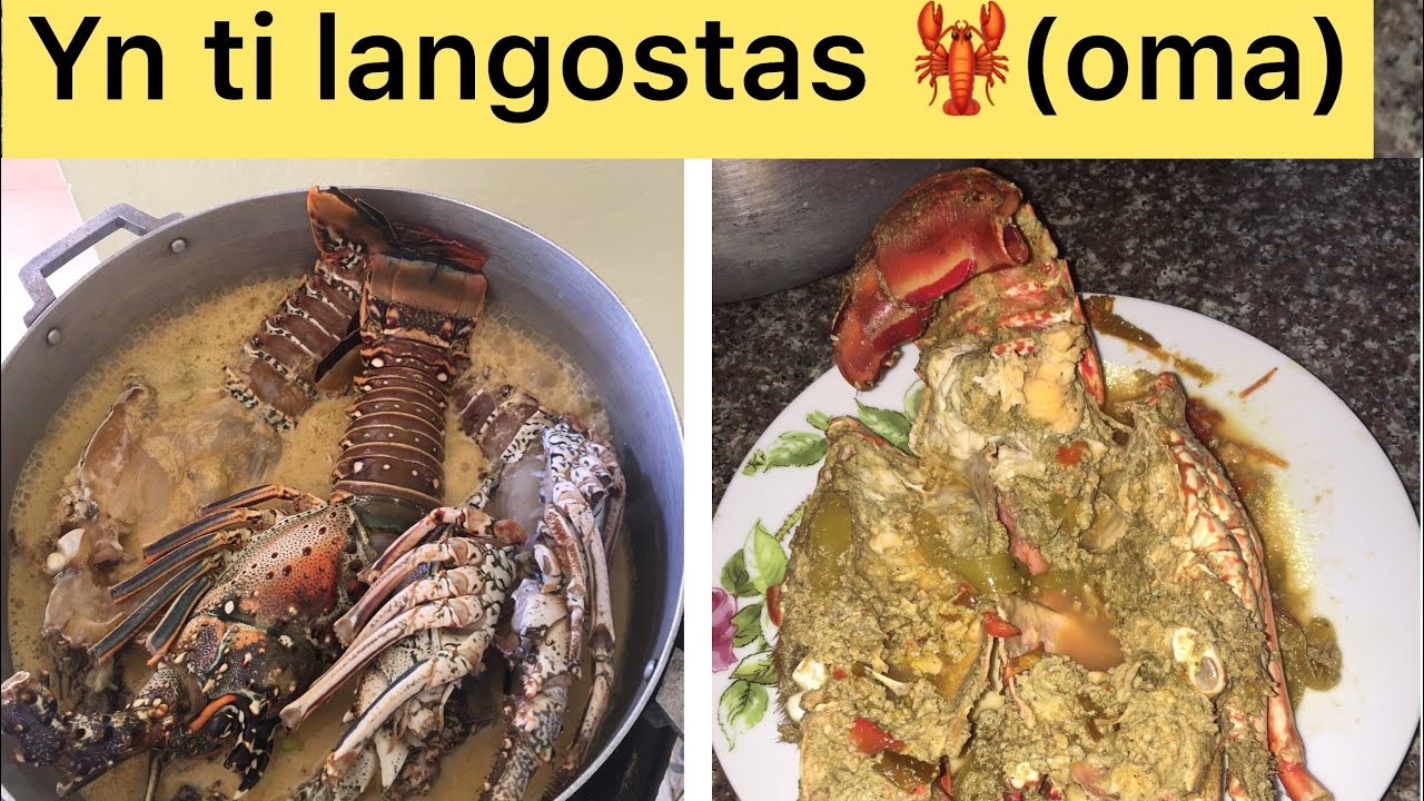 Men kijan mw prépare yn ti oma🦞( langosta) byen rapide kouto 🔪 a manke prn 👉🏾mw (🍋🍋)