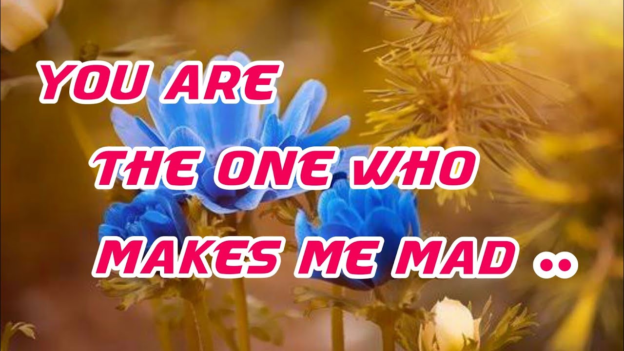 You are the one who makes me mad .. 💓💜💓
