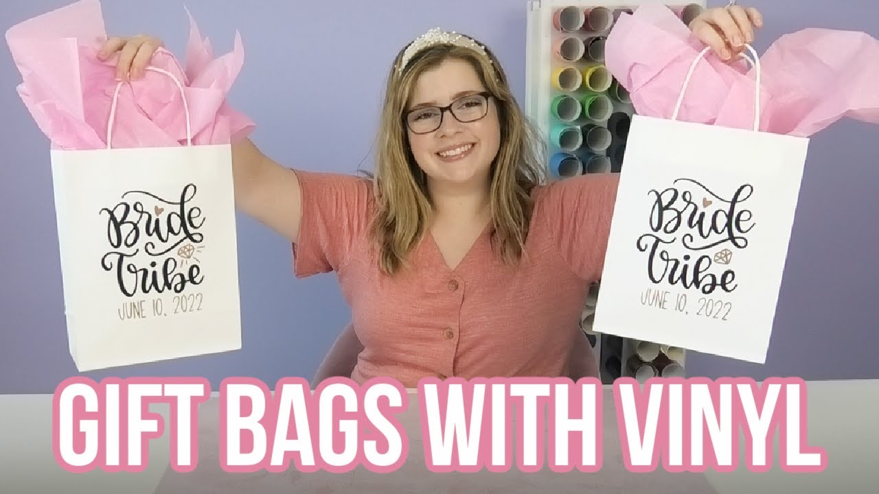 How to Apply Vinyl and Decorate a Gift Bag with Cricut