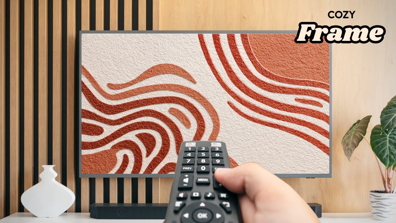 Cozy Frame Art &ndash; Minimalist Boho TV Display | Relaxing Wall Art for Your Home