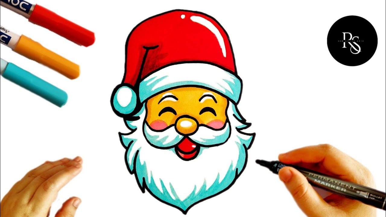 How To Draw Santa Claus | Christmas Draw & Color Tutorial | Easy Santa Claus Step-by-Step Tutorial