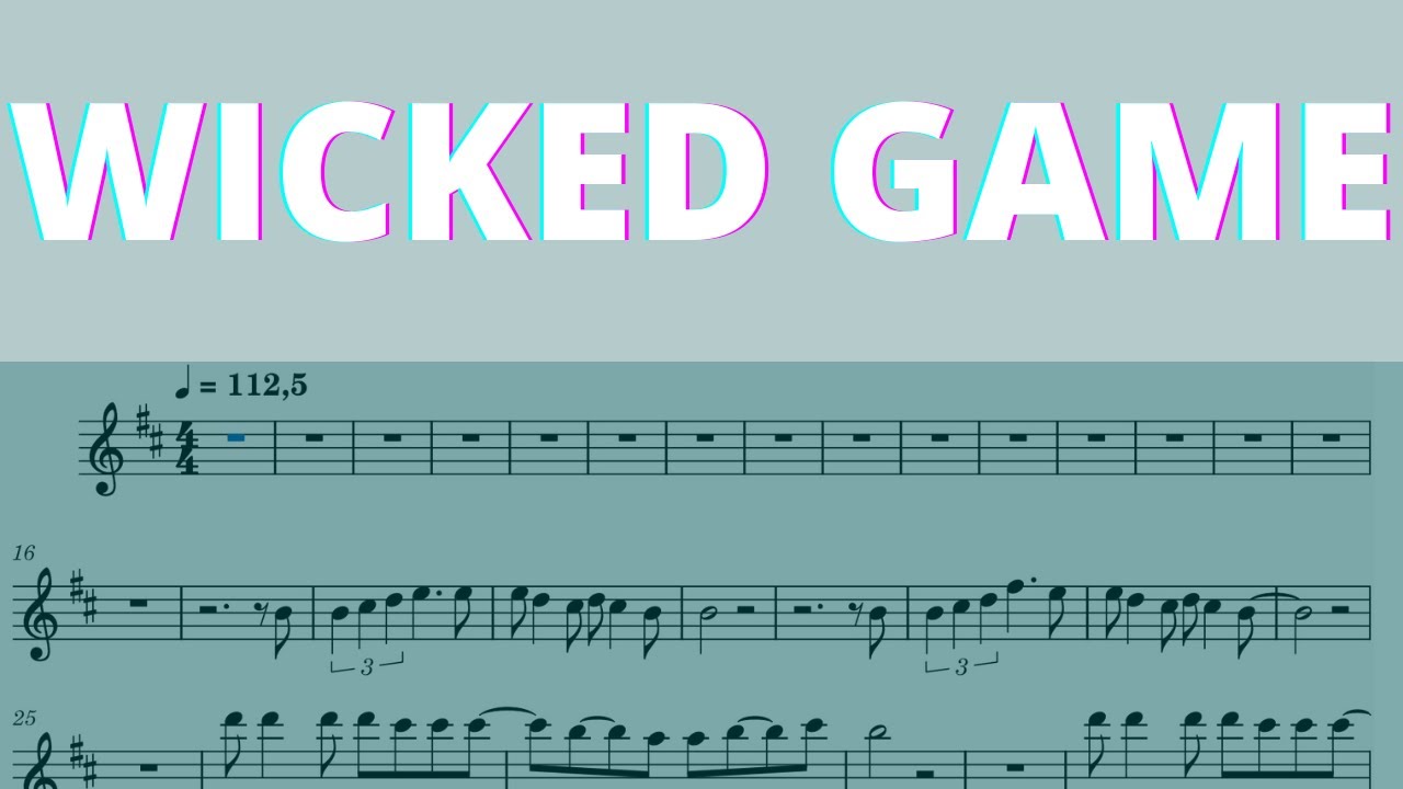 Chris Isaak I Wicked Game real Violin Plays Sheet Music