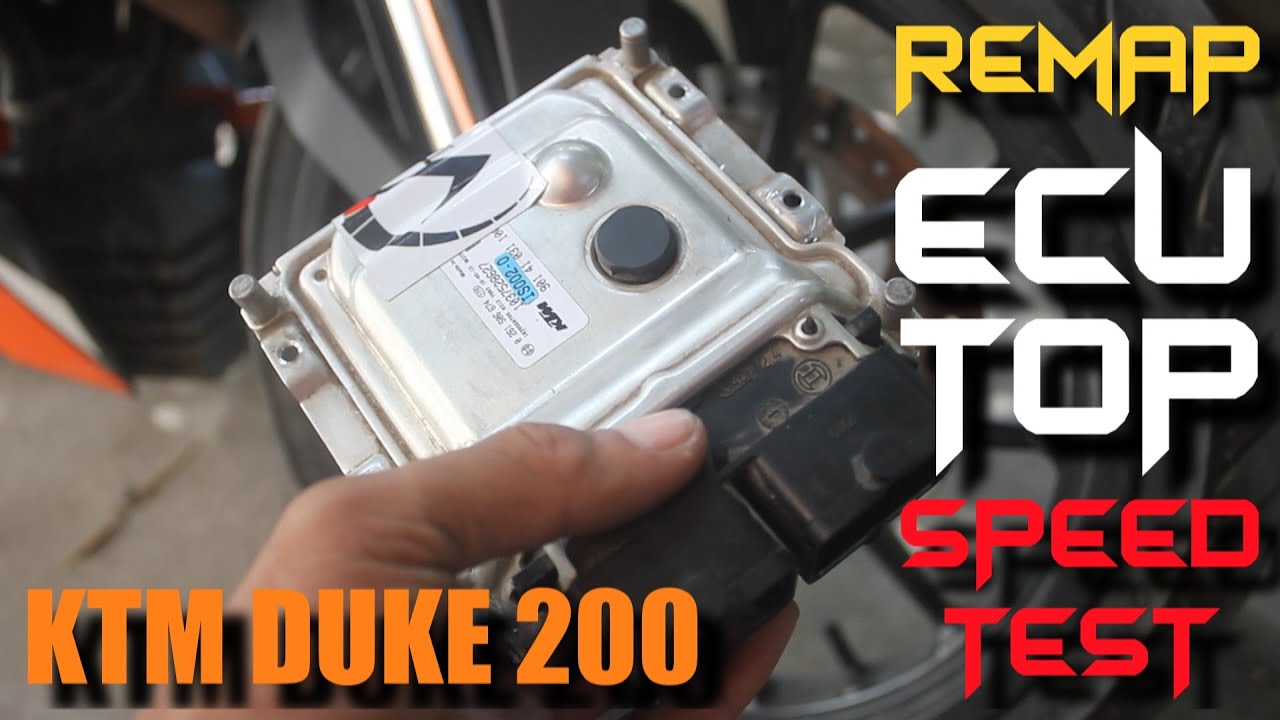 KTM Duke 200   Remap ECU   Top Speed Test   14t 40t Sprocket Combination