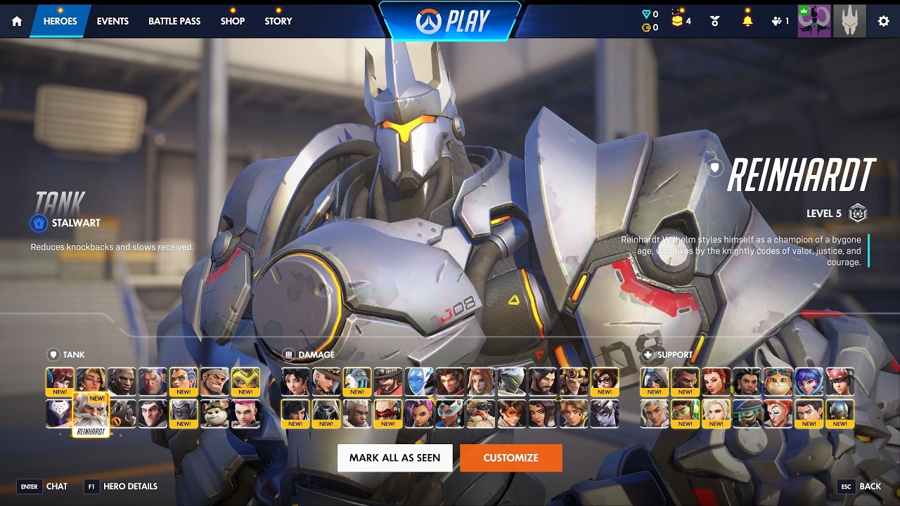 Overwatch REINHARDT 27E-1A-4D