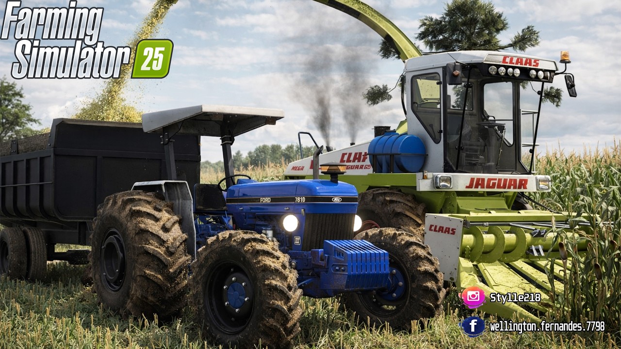 COMEÇAMOS O CORTE DE SILAGEM RAIZ PARA O GADO | Faz Caiçara | Farming Simulator 25 -ep.67
