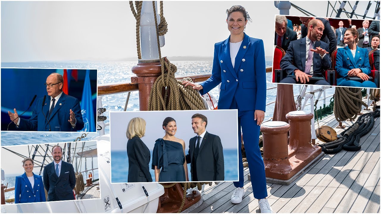 Crown Princess Victoria and Crown Prince Hakon  at Dinner Party with President Macron