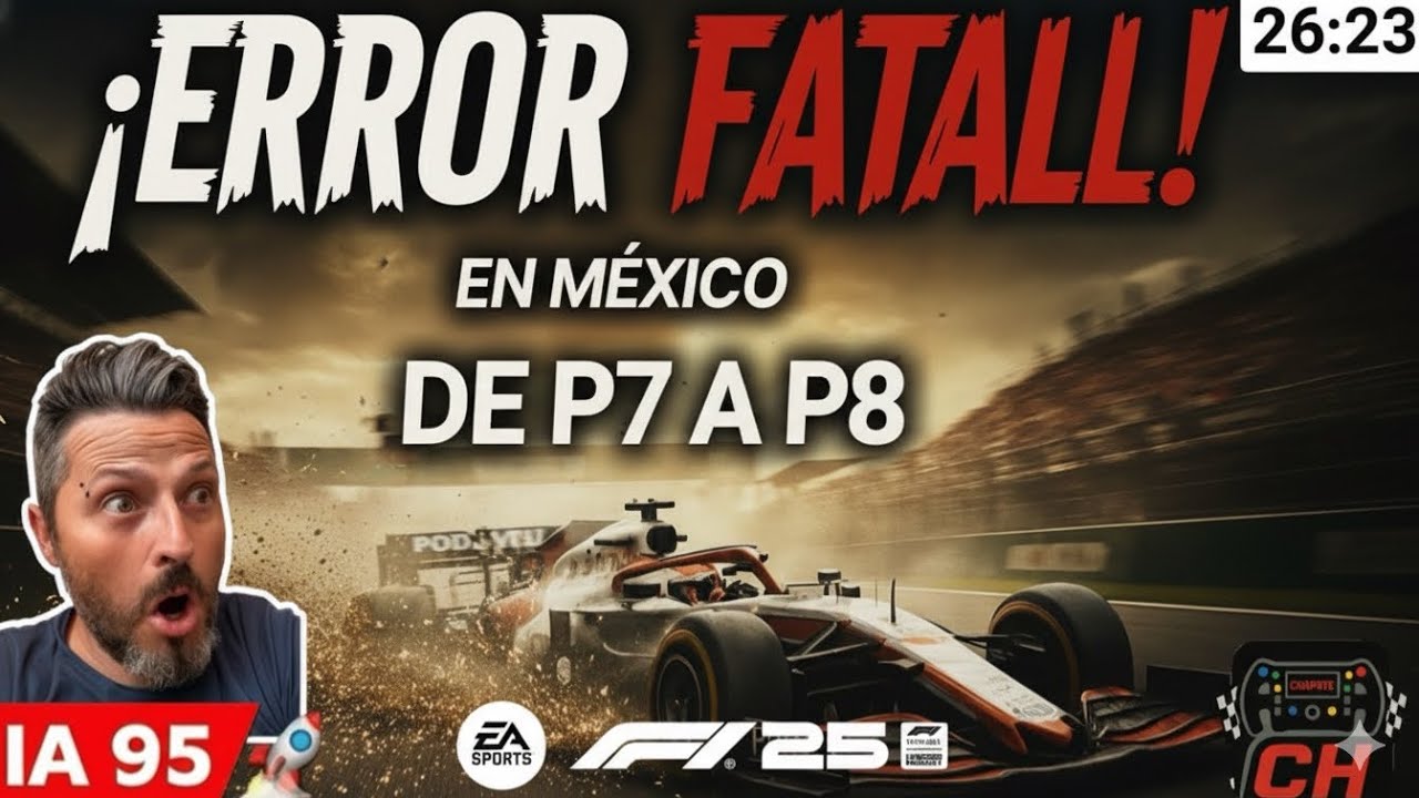🚨 ¡UN ERROR CLAVE.! 🚨 CARRERA de 18 Vueltas en MÉXICO F1 25  De P7 a P8 por UNA CHAPARRADA!
