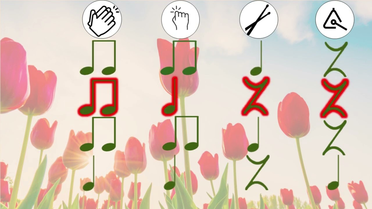Hej tulipán... Ritmushangszerekkel, többszólamú (2. osztály)