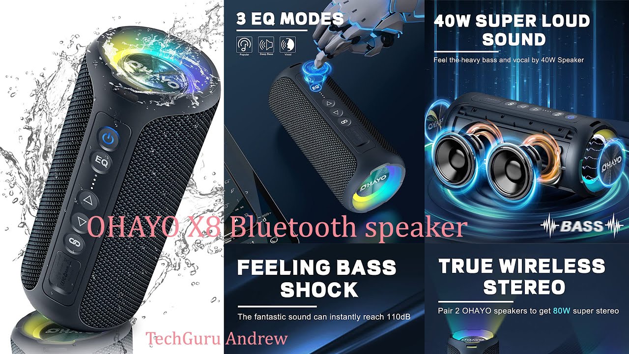 OHAYO X8 Bluetooth Portable Speaker 40W TWS REVIEW