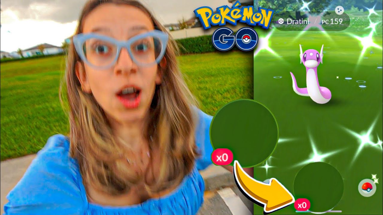 ELA ENCONTROU O ÚNICO DRATINI SHINY DO EVENTO | Cris | #pokemongo