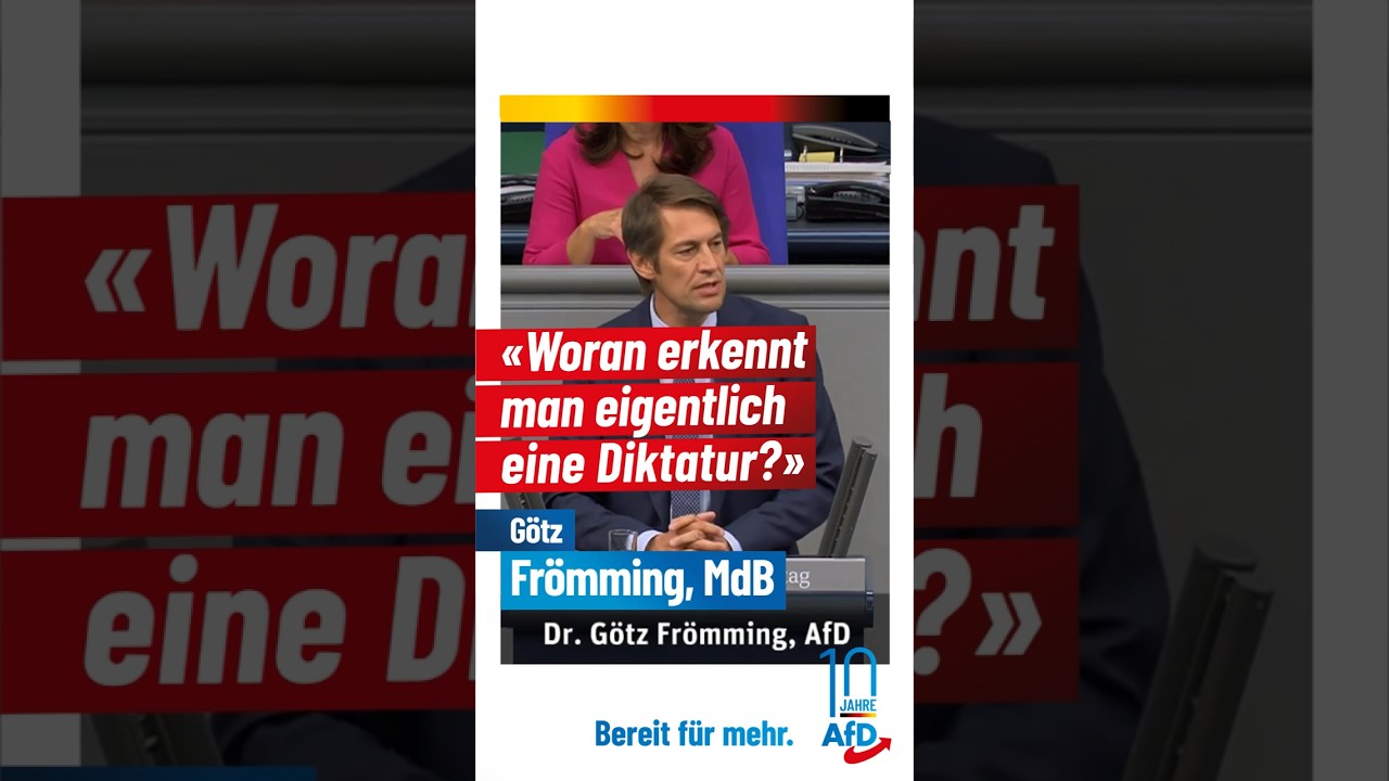 &bdquo;Woran erkennt man eigentlich eine #Diktatur?&ldquo; - Dr. G&ouml;tz Fr&ouml;mming, #AfD
