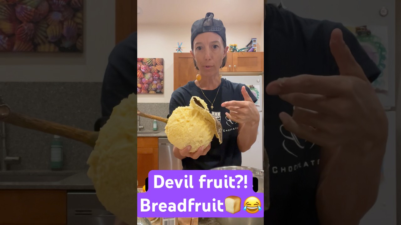 In my past Breadfruit videos I get a lot of &ldquo;Devil fruit&rdquo; comments😂 🟣Bake 350 for an hour🍮